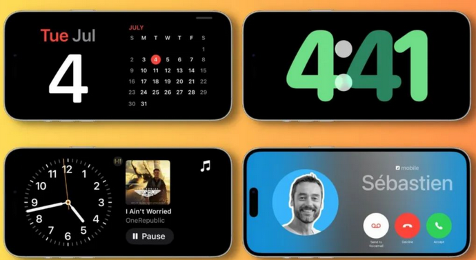 龙山苹果手机维修分享iOS17横屏充电待机显示有什么好处 