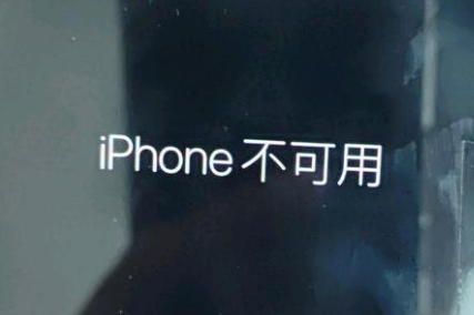 龙山苹果服务网点分享锁屏界面显示“iPhone 不可用”如何解决 